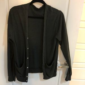 Charcoal American Apparel button up cardigan
